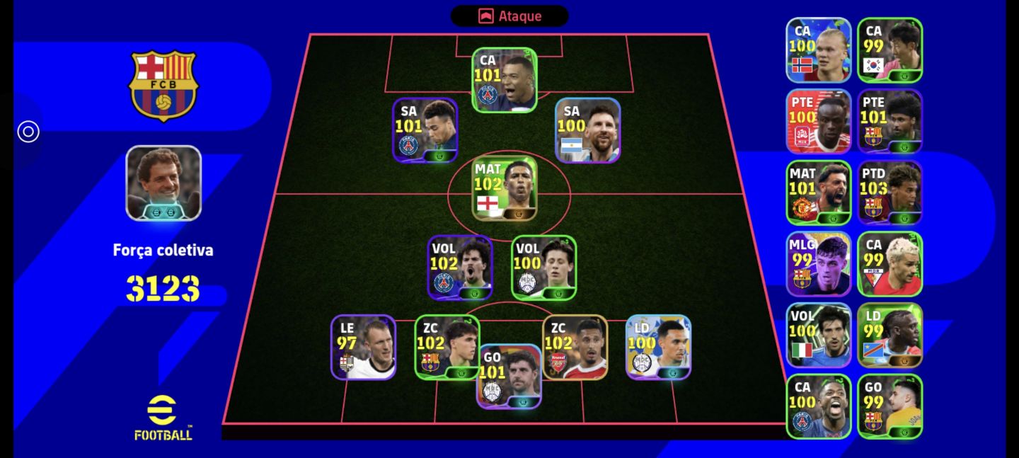Conta Efootball com Cartas Especiais!! chama!!
