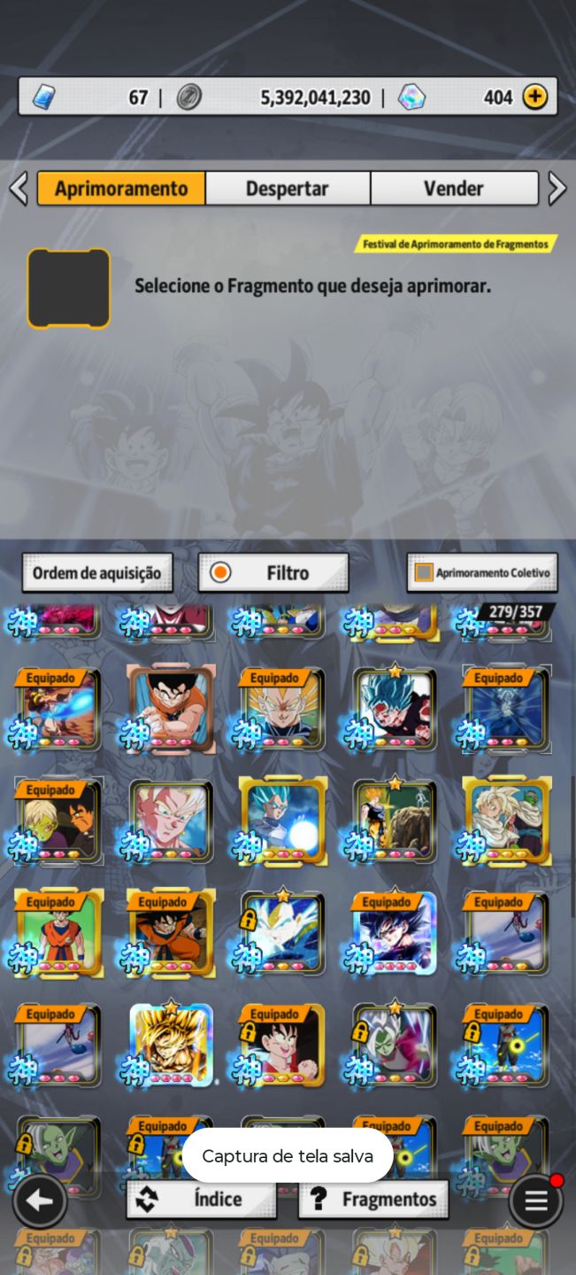 Conta end de dragon ball Legends