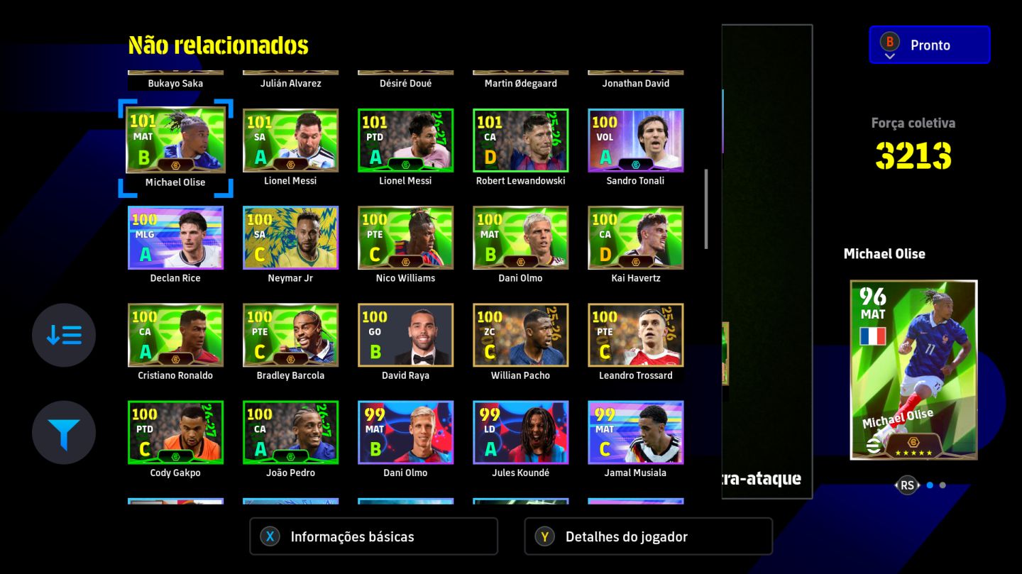CONTA EFOOTBALL XBOX/PC FORÇA 3213 | RONALDINHO, AGÜERO, CASILLAS, ACESSO TOTAL
