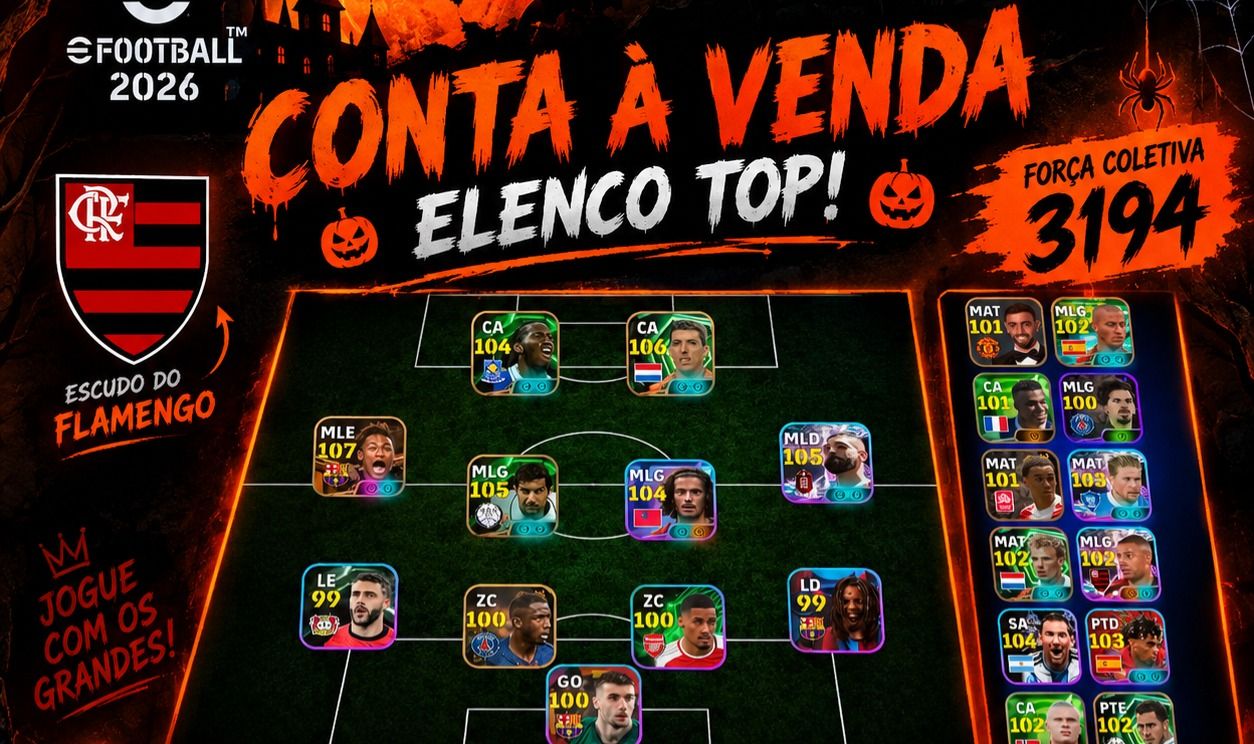 CONTA EFOOTBALL A VENDA | NEYMAR JR BIG TIME E ATAQUE FULL | ELENCO TOP!