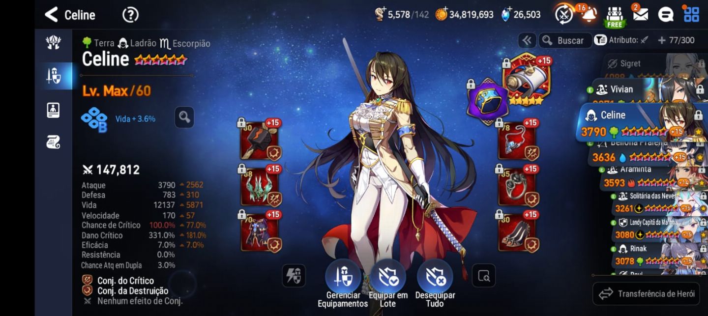 Epic seven - Conta pronta pra jogar e se divertir