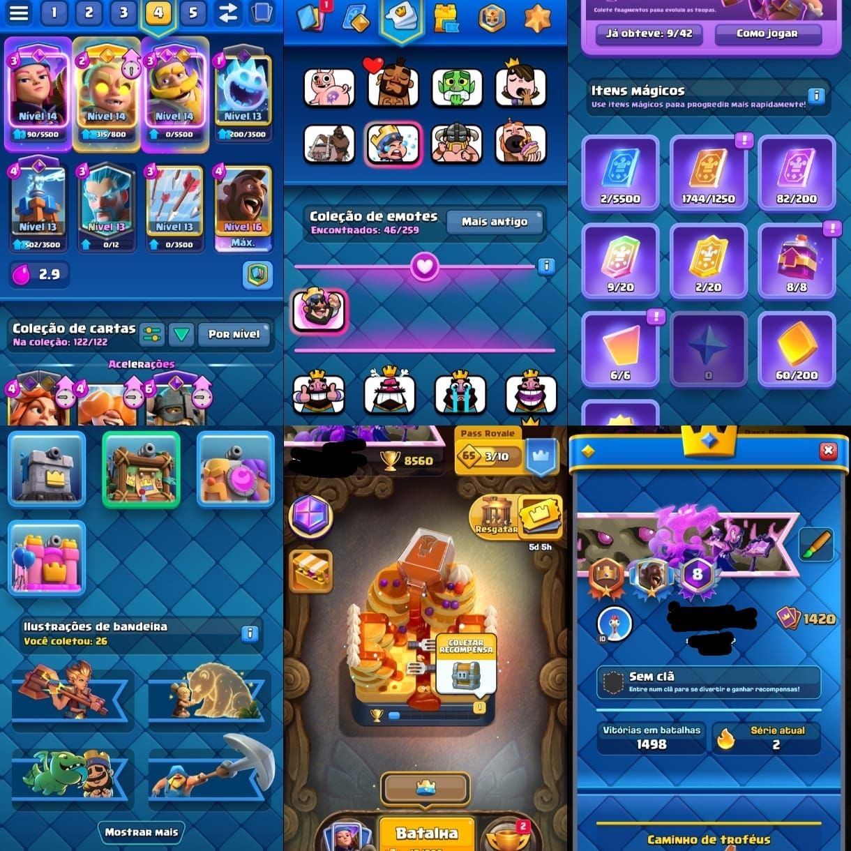 CONTA DE CLASH 8 ANOS 8K DE TROFEIS, 1KK DE GOLD 1 600 DE GEMAS