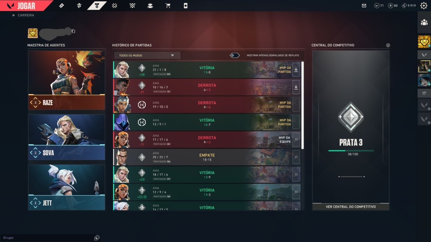 Conta valorant, lvl 139, ex ouro, pacote Nocturnum completo. Todos os agentes.
