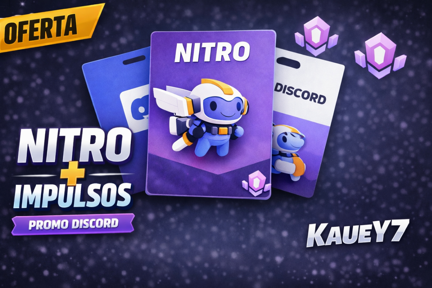 DISCORD NITRO GAMING 3 MESES + 14x IMPULSOS PARA SEU SERVIDOR! (PROMOÇÃO)