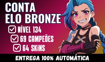 Conta Bronze LvL 134 | 64 Skins | 69 Campeões | Full Acesso