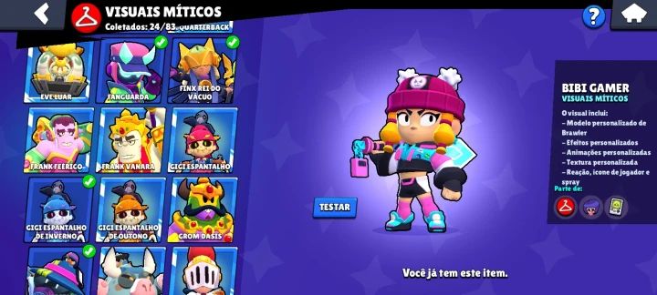 Conta de Brawl Stars com Mais de 100K Todos os Personagens e Muitos Prestígios