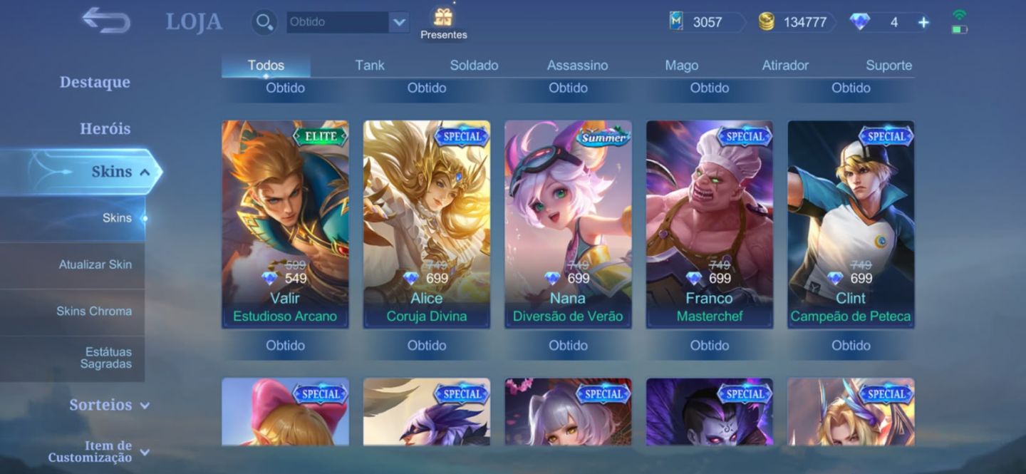Conta mobile legends com wr bons e poucas partidas