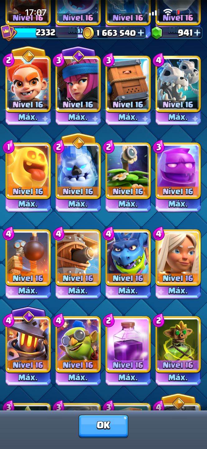 Conta de Clash Royale full maximizada