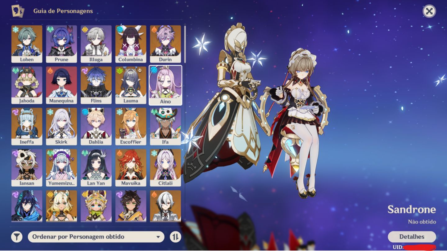 Conta genshin endgame explorada 21 5 estrelas times do meta perfeita pra 7.0