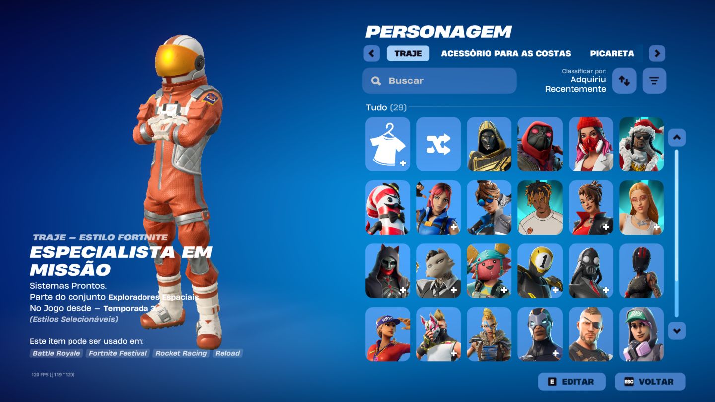 Conta og fortnite s3, s4 e s5 incompletas