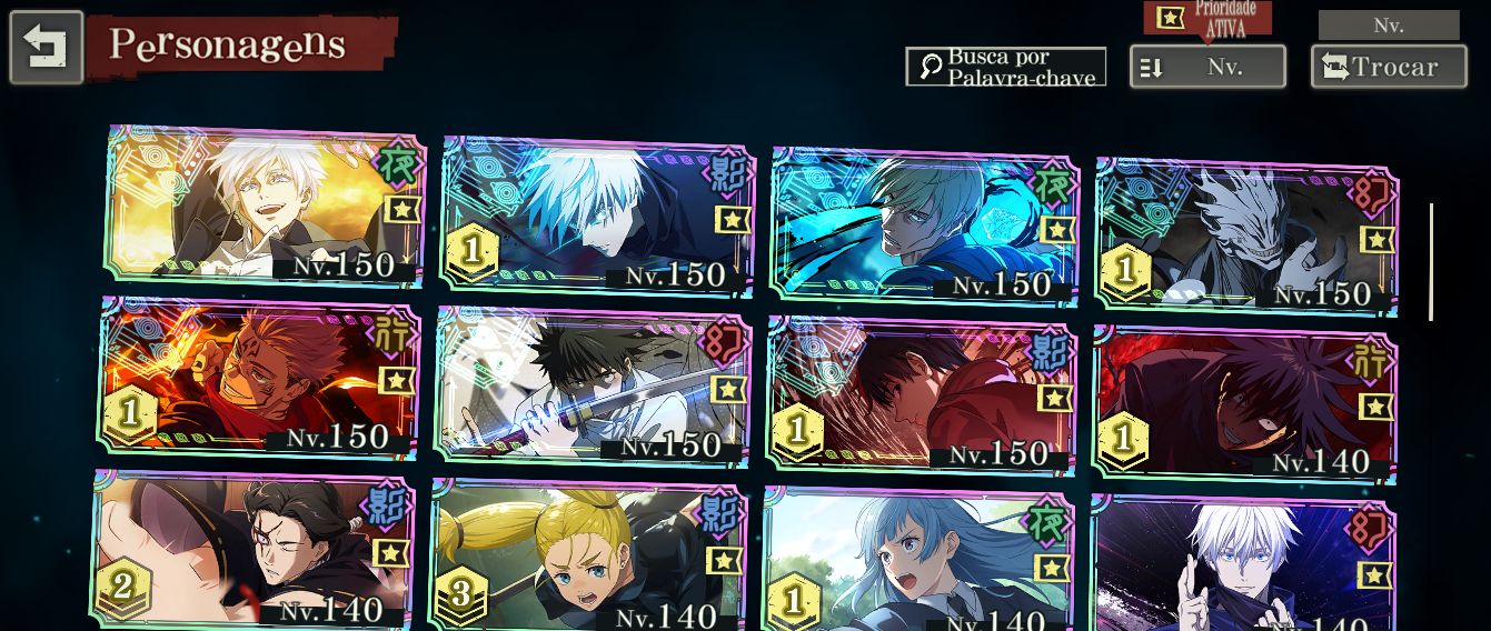 Conta JJK 9 Limitados + Cubos e 1K+ Tickets