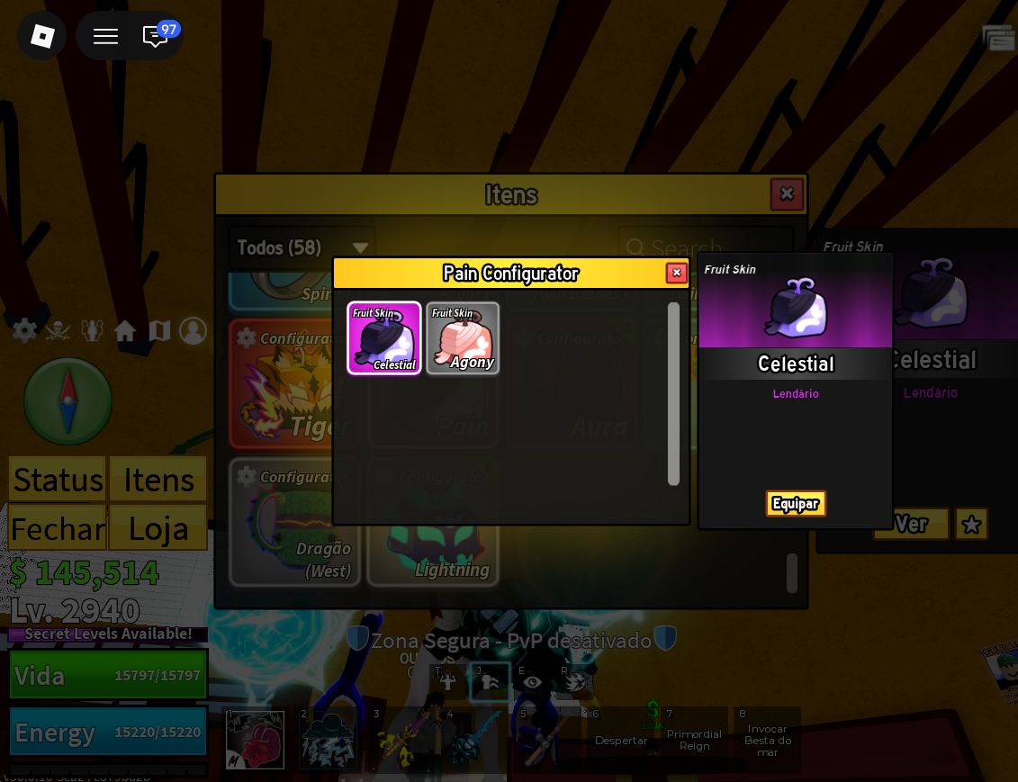 CONTA DE BLOX FRUITS COM DRAGON PERMANENTE NIVEL 2940