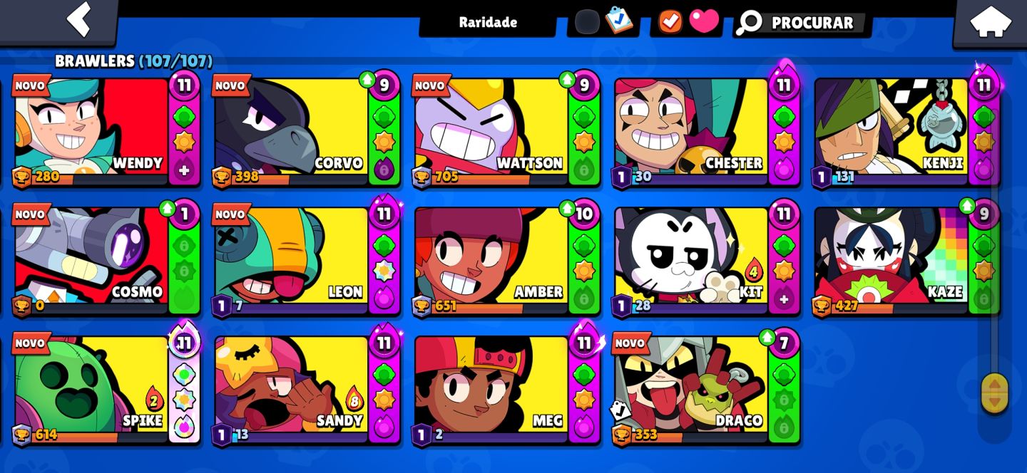 Brawl stars conta com melhores skins boa pra se iniciar