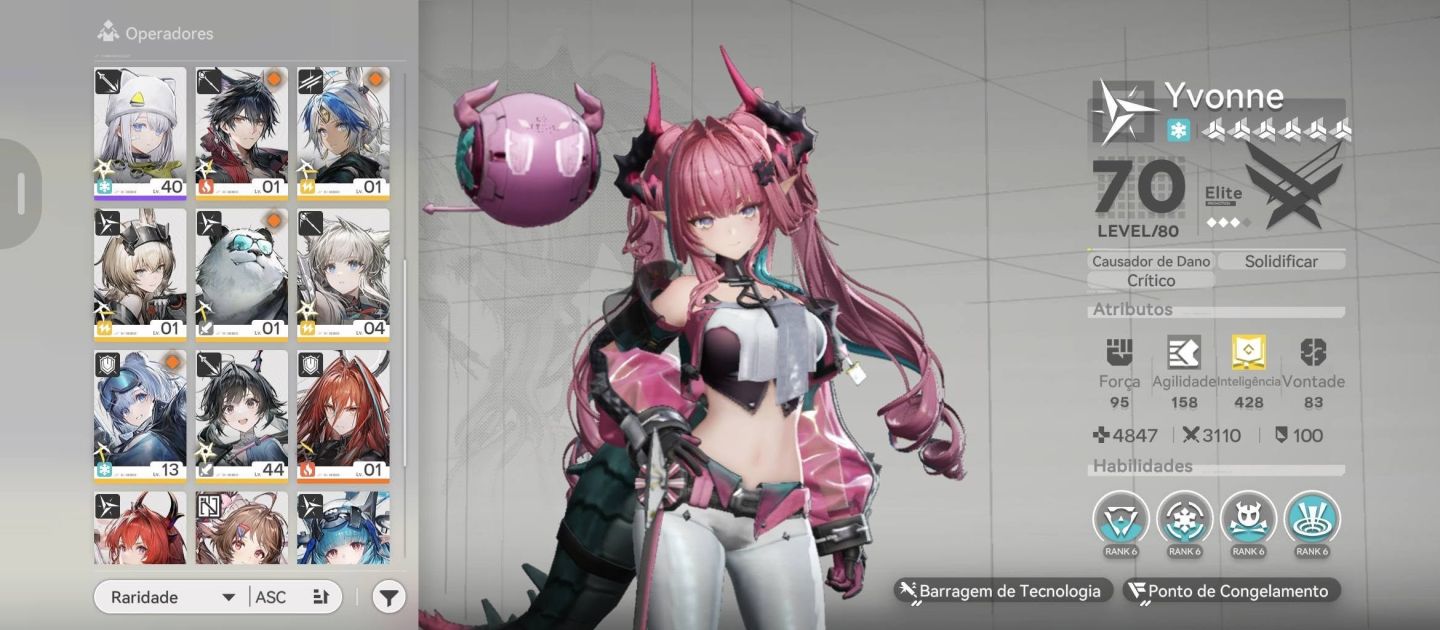 Conta com YVONNE + BIS, LAEVATAIN E GILBERTA Arknight Endfield