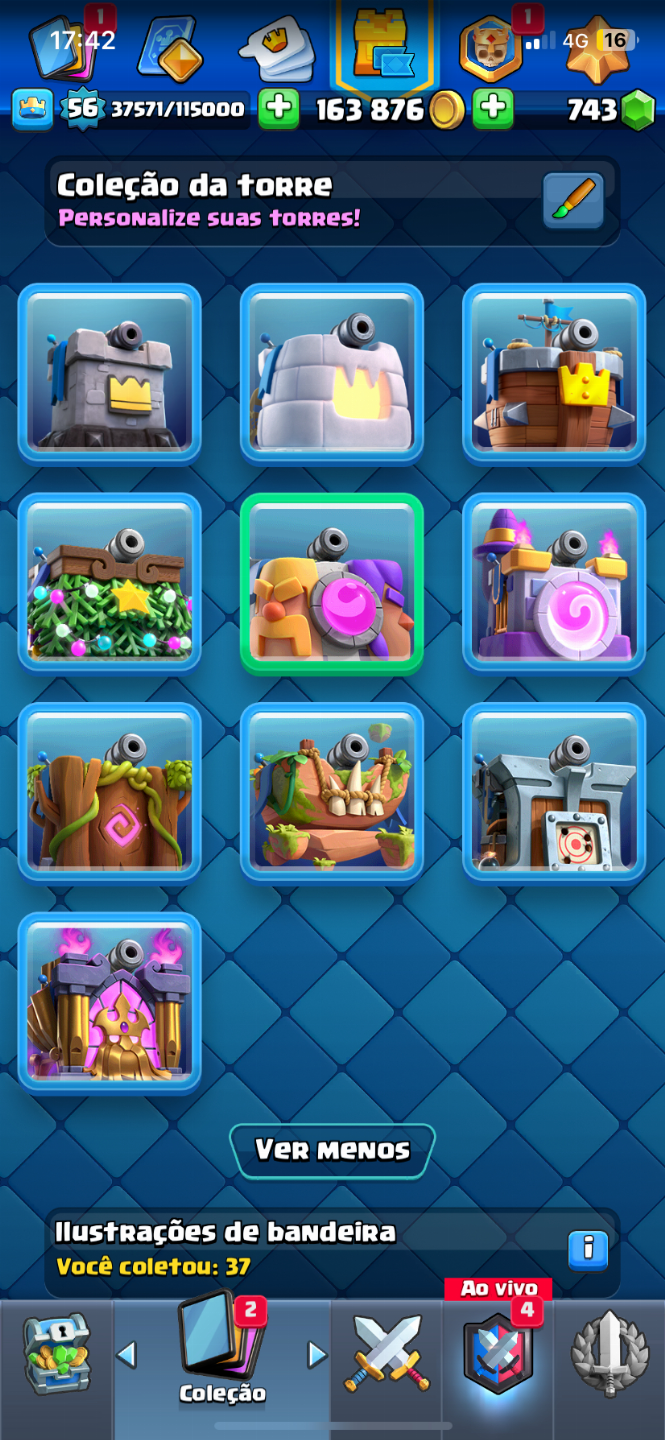 CONTA CLASH ROYALE 10K DE TROFEUS MUITAS EVOS