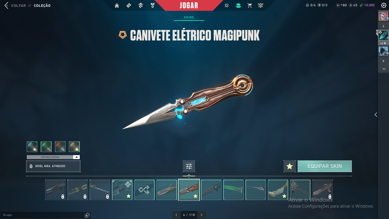 Conta VALORANT LV.200+ com diversas skins.