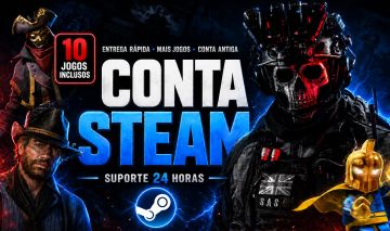 Conta Steam Antiga com 10 Jogos GTA V, RDR2, Black Ops 6 e Mais