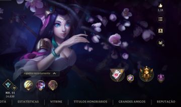 Conta wild Rift e lol nível 95 ex mestre conta full