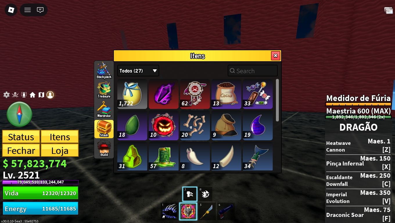 CONTA COM DRAGON E KITSUNE PERMANENTE E GAME PASS BLOX FRUITS | ENTREGA IMEDIATA