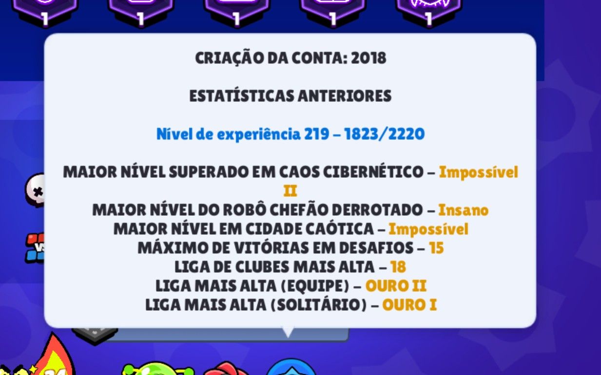 CONTA BRAWL STARS ANTIGA, RARA, GEMADA, SEMI-FULL (PREÇO NEGOCIÁVEL)