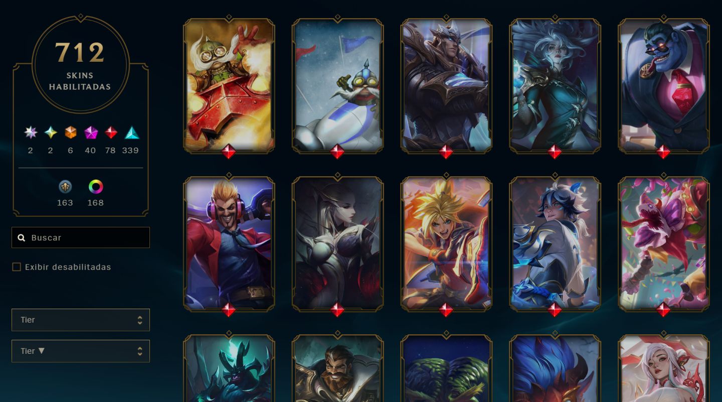 CONTA LOL | MUITAS SKINS + CAMPEÕES | PRONTA PARA JOGAR