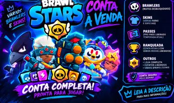 CONTA RARA E FORTE NO BRAWL STARS! | PASSES + MUITOS RECURSOS