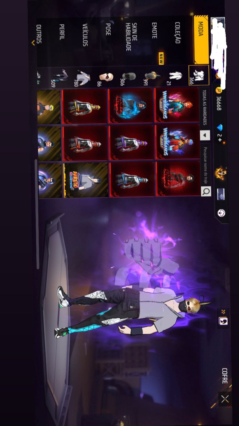 Conta de Free fire antiga nível 79