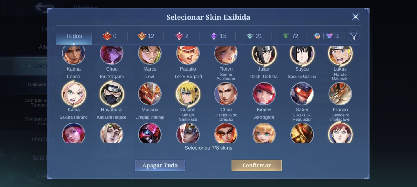 Conta mbll (Full Skin Naruto Evento)