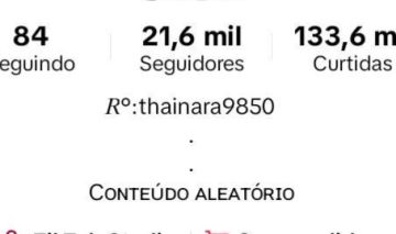 Conta ttk com mais de 20k seguidores
