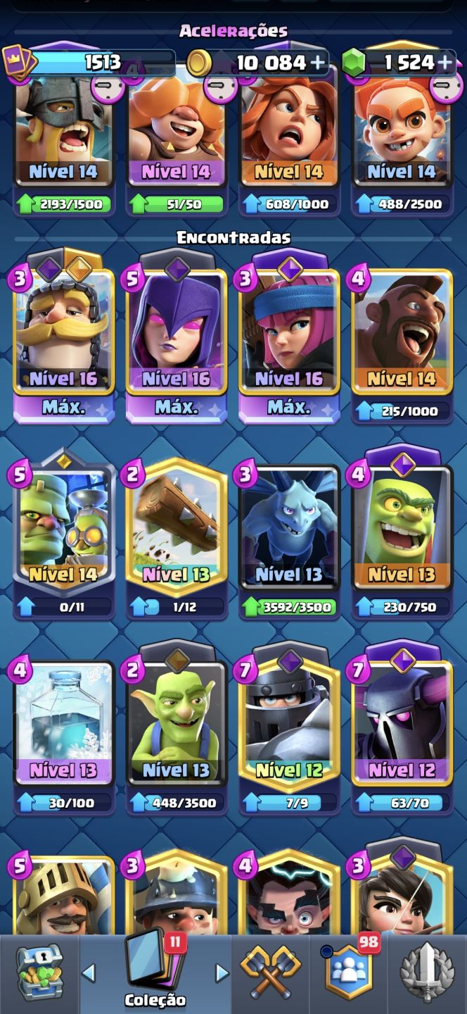 CONTA CLASH ROYALE 11000 TROFÉUS