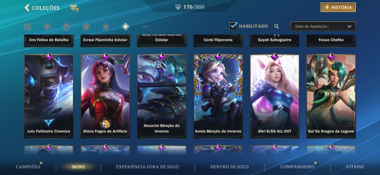 Conta 176 skins