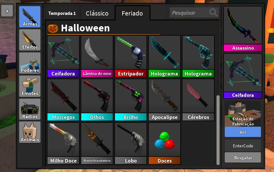 [Loja mais barata] murder mystery 2 | mm2 | armas e muito mais!