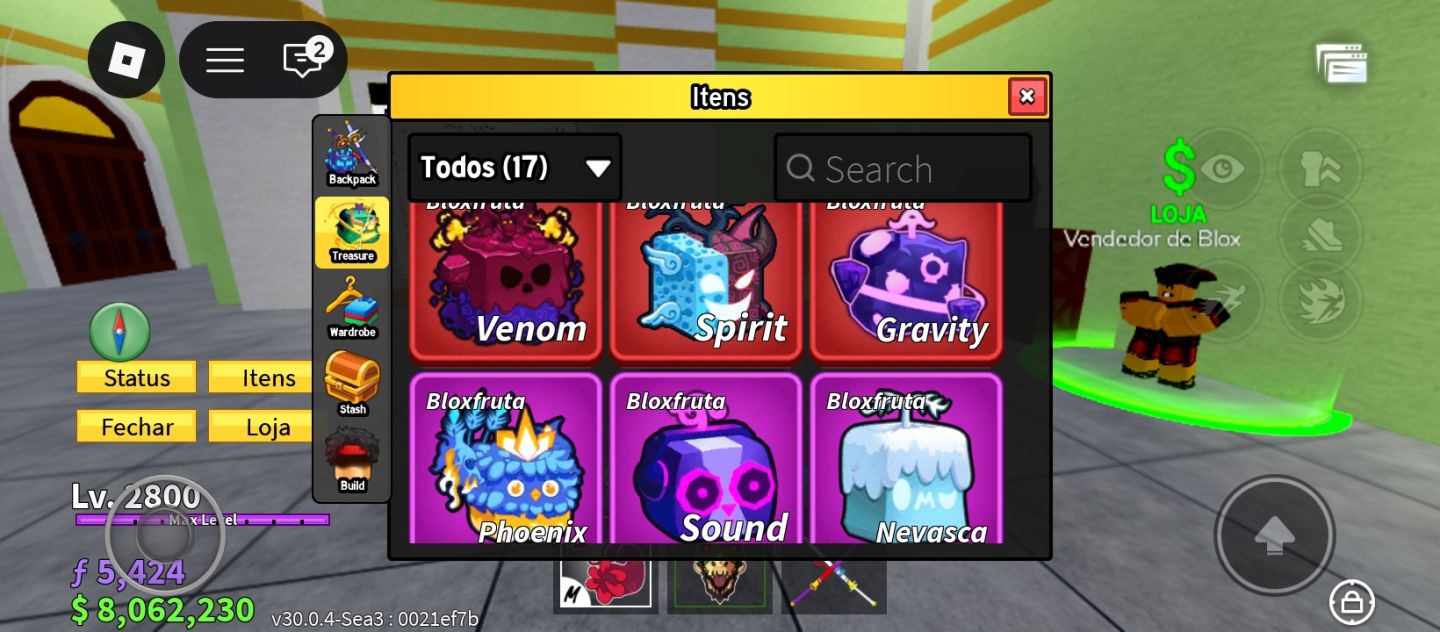 Conta blox fruits muito boa com desconto