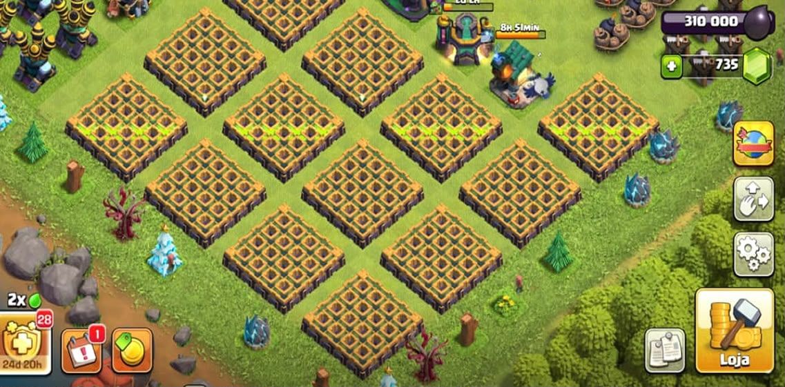 CLASH OF CLANS - FARM HUMANO UP DE MUROS | MAIS SEGURO
