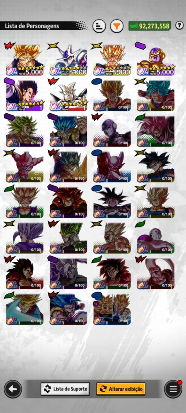 Conta menta de dragonball legends
