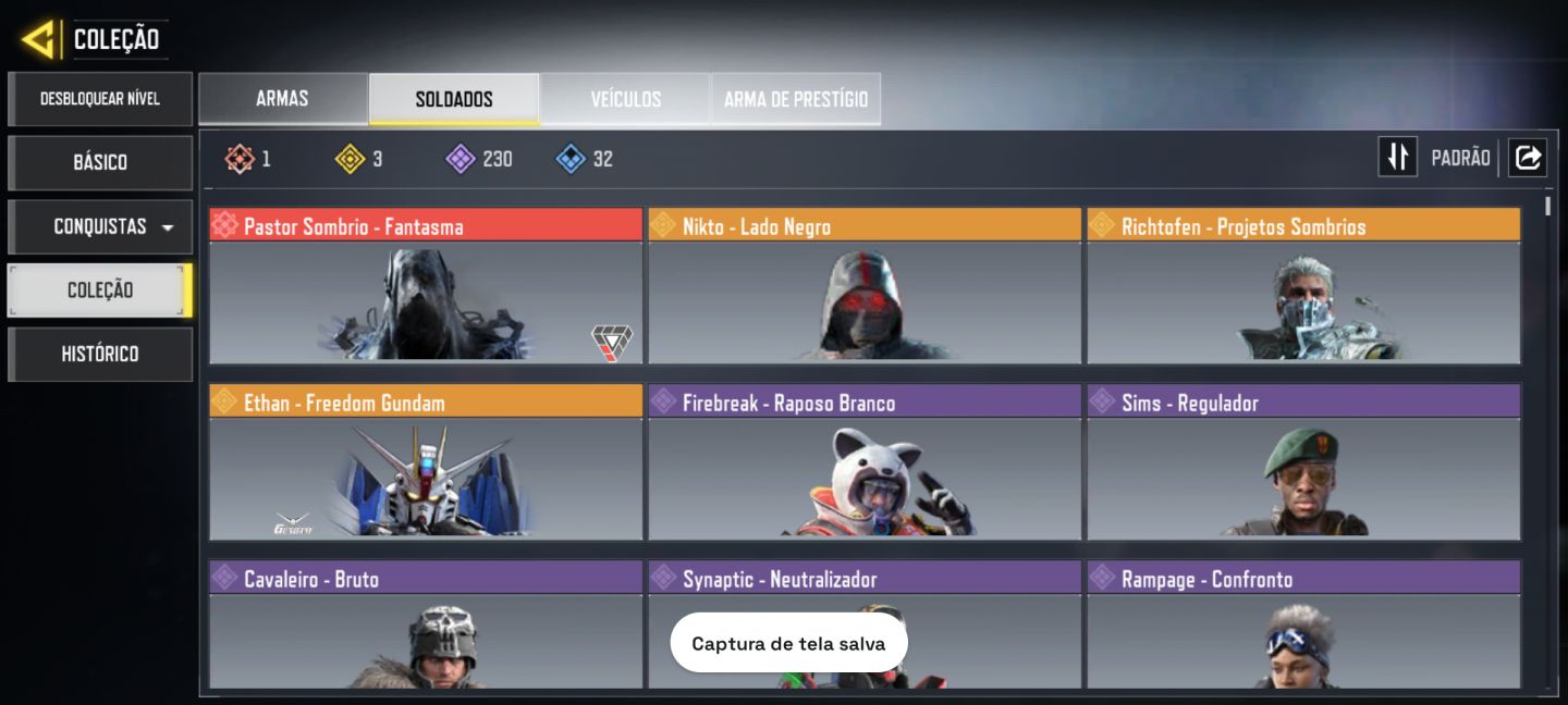 Conta cod mobile pra rápido