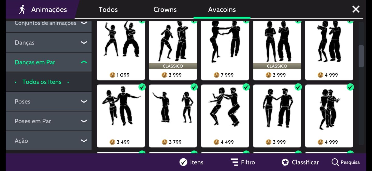 Conta de avakin life nivel alto com 1 milhão de avacoins e 299 mil diamantes