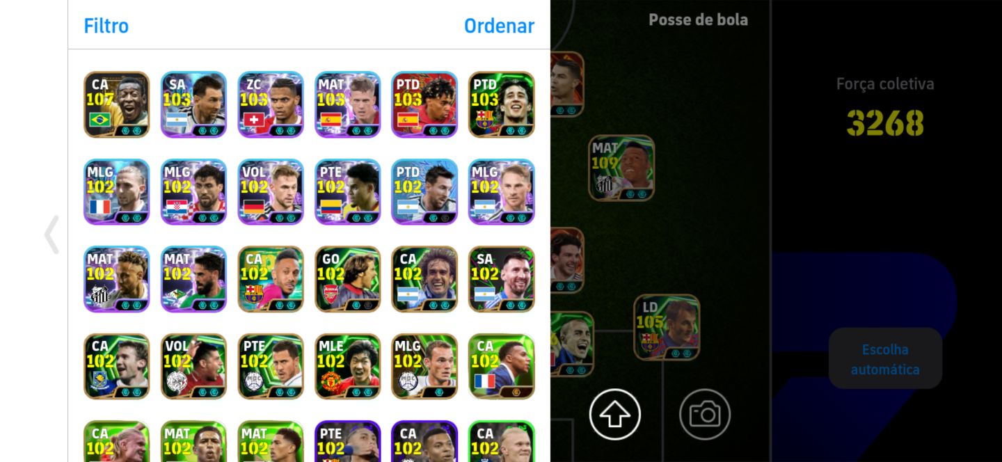 CONTA eFOOTBALL 2026 3268 FORÇA COLETIVA | ELENCO 109+