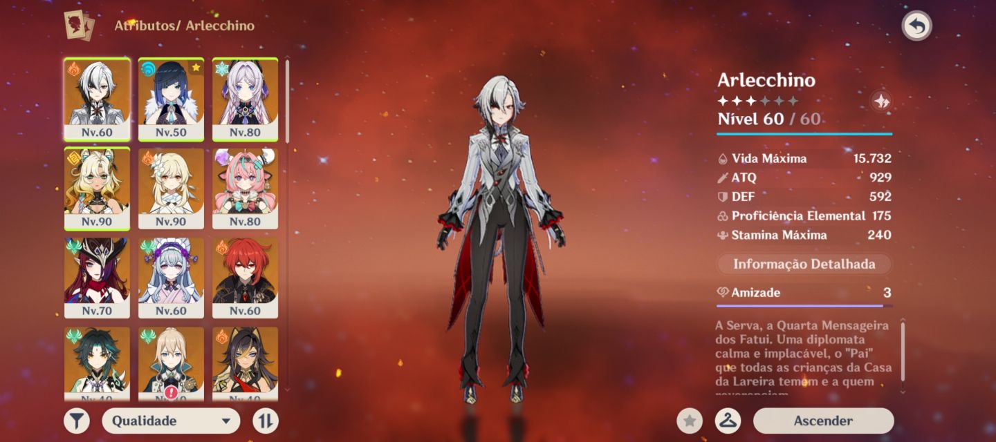 Conta genshin 7 T5 limitado + 3 armas T5 limitada