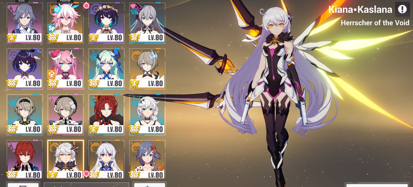 CONTA Colecionador - Honkai Impact 3rd + 90 Limitadas e armas + Herrscherss
