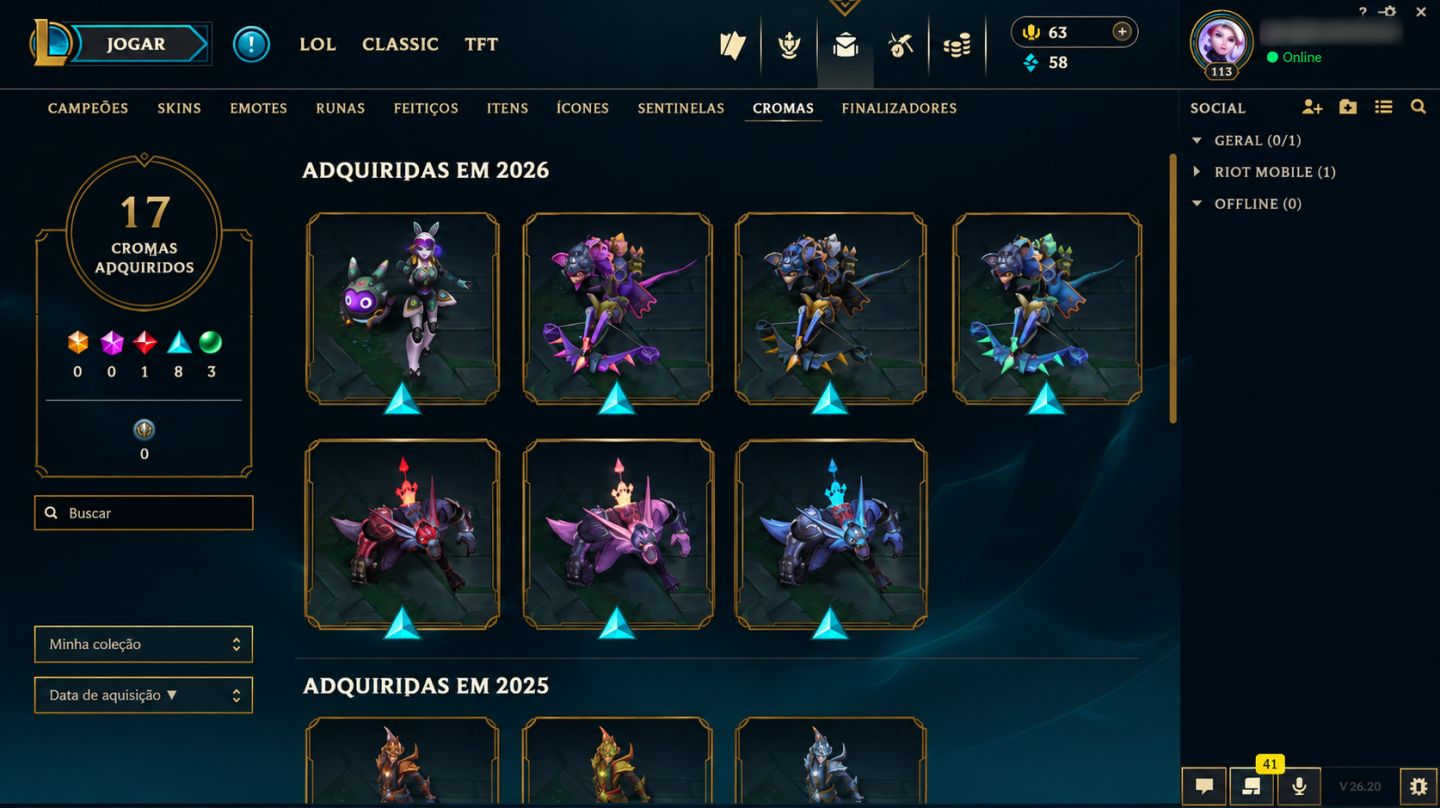 CONTA RARA LEAGUE OF LEGENDS 2014