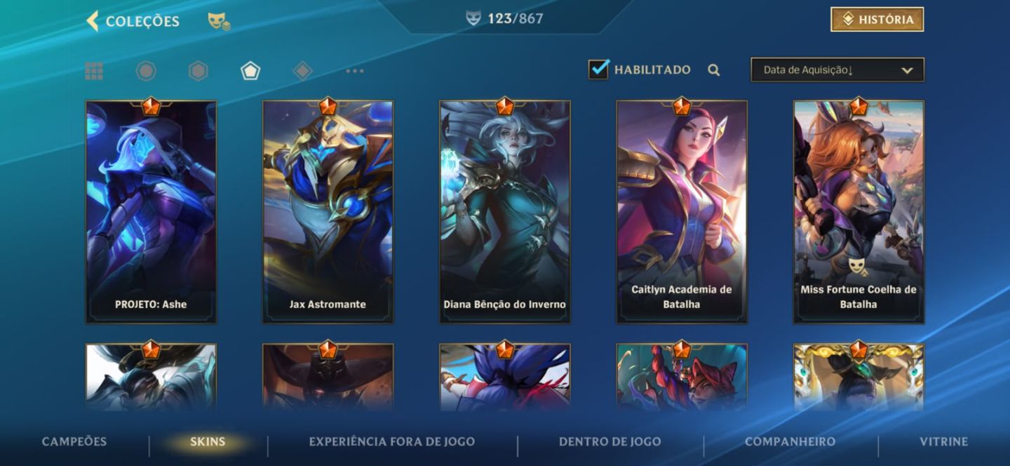 Conta wild rift 123 skins. Maior tier Grão mestre