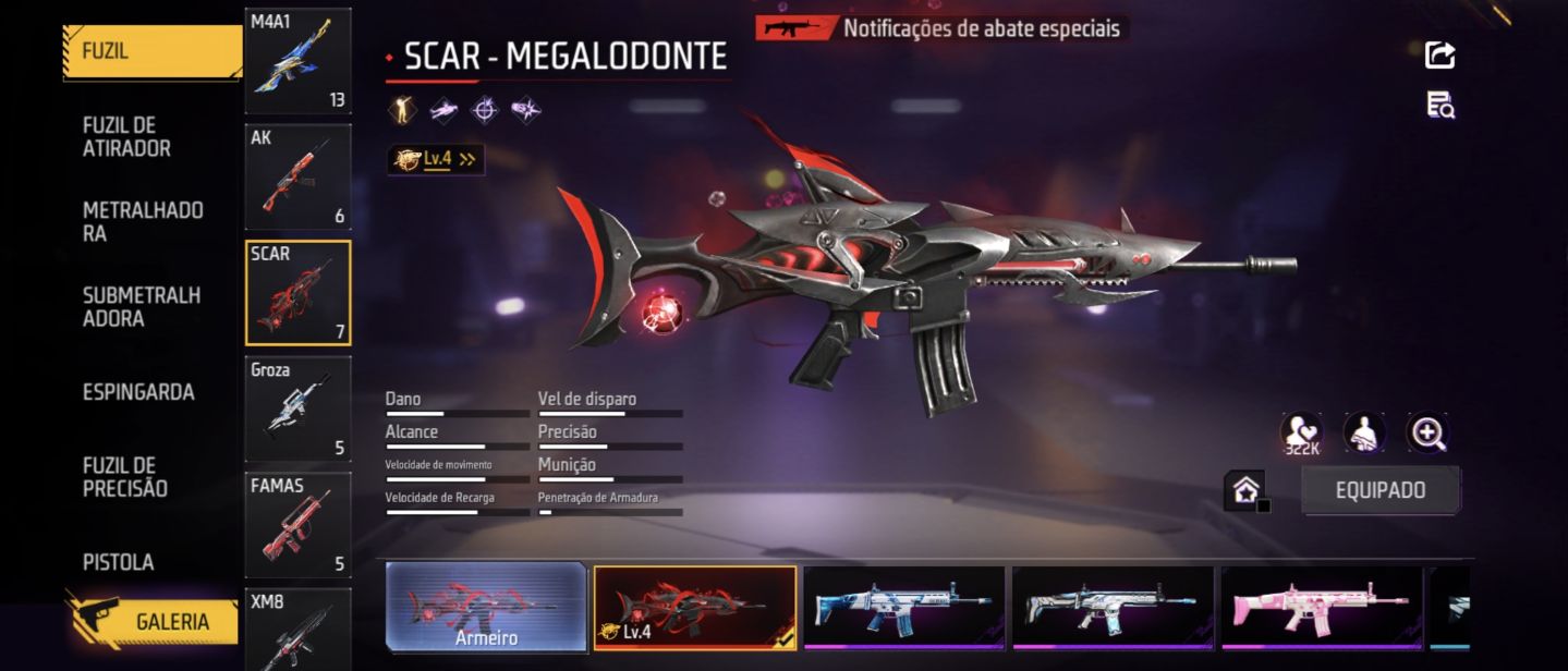 Conta Free Fire - Prime 6