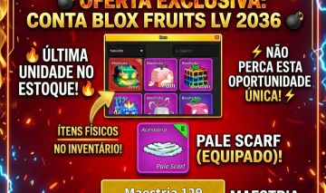 CONTA BLOX FRUITS LV 2036 + FRUTA DRAGÃO (WEST) NO INVENTÁRIO + PALE SCARF!