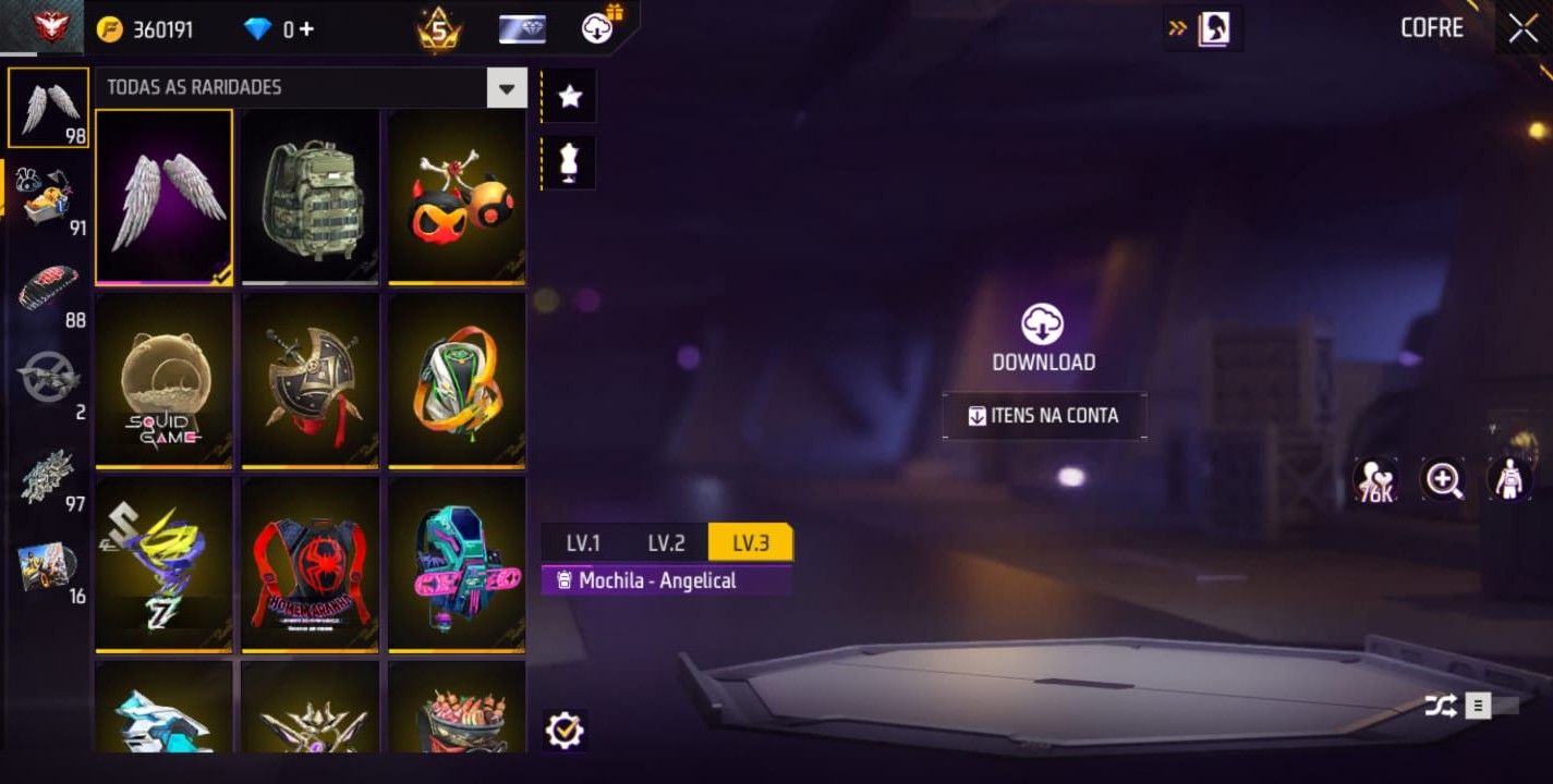 CONTA ANTIGA DE FREE FIRE- ( 6 ANOS)