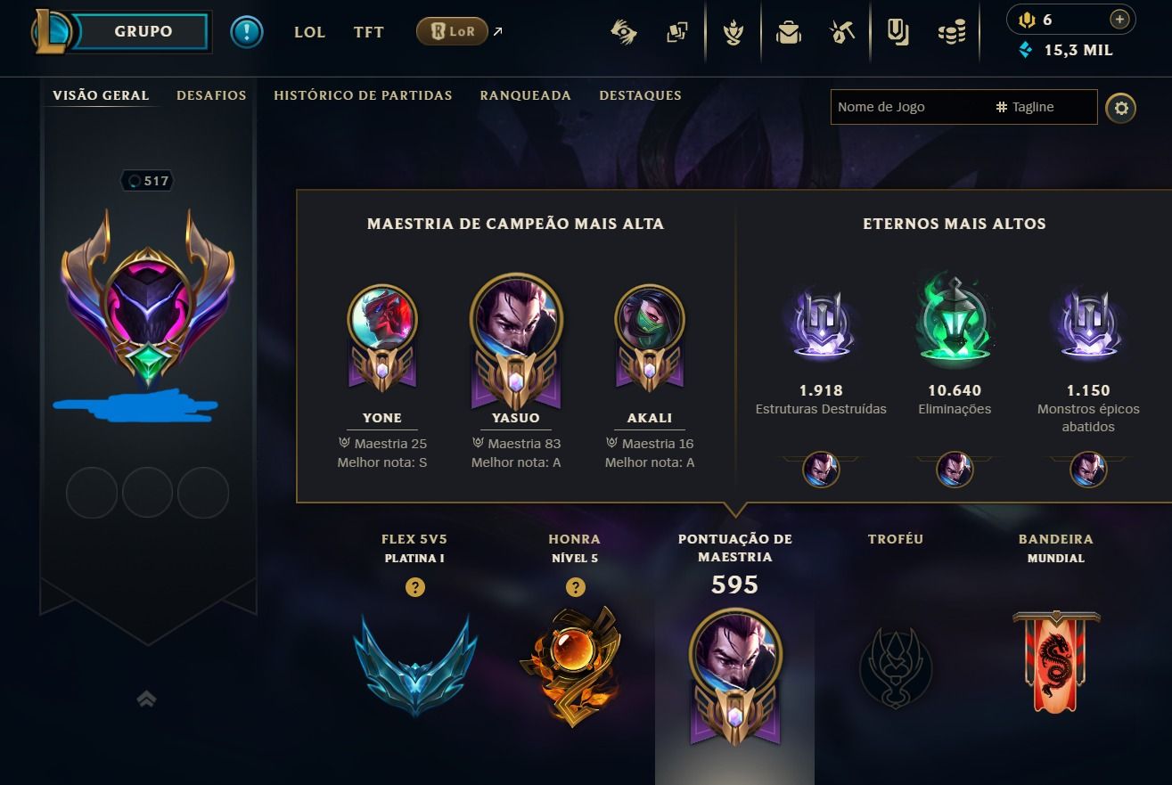 CONTA DE LOL COM 331 SKINS