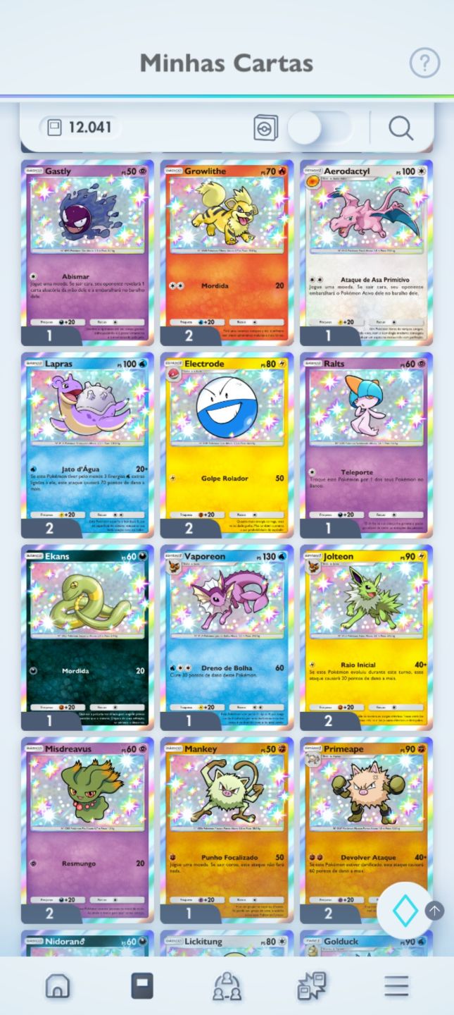 Conta Pokémon TCG Pocket NV 60 | 6 GOLDS (Charizard/Pikachu) + 30 ex Shiny!