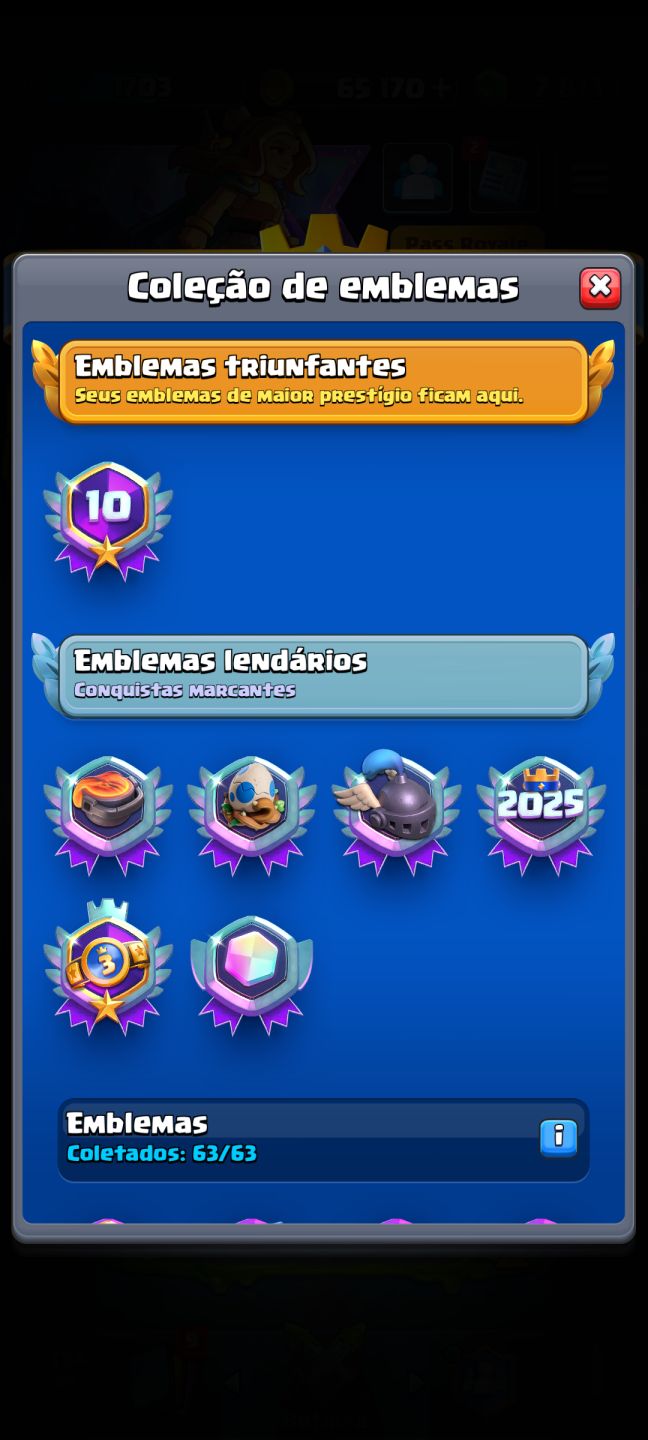 Conta Clash royale (arena sazonal 2) 7800 gemas único dono