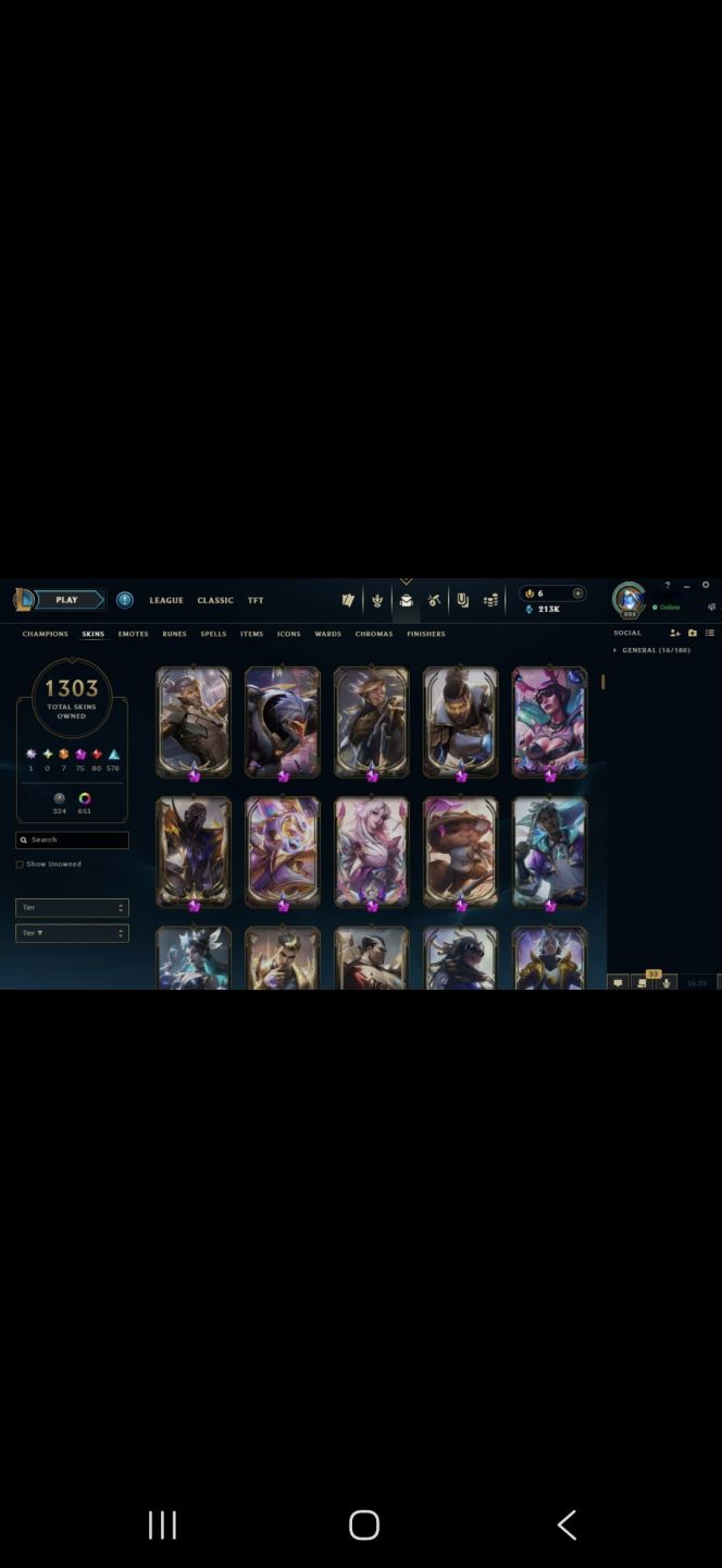 Conta LoL - Skin Ahri Faker, New pax jax, New pax sivir...