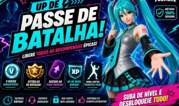 UP DE PASSE DE BATALHA! LIBERE TODAS AS RECOMPENSAS COM SEGURANÇA!